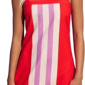 Women Boho Floral Mini Dress Summer Casual Color Block Beach Coverup
